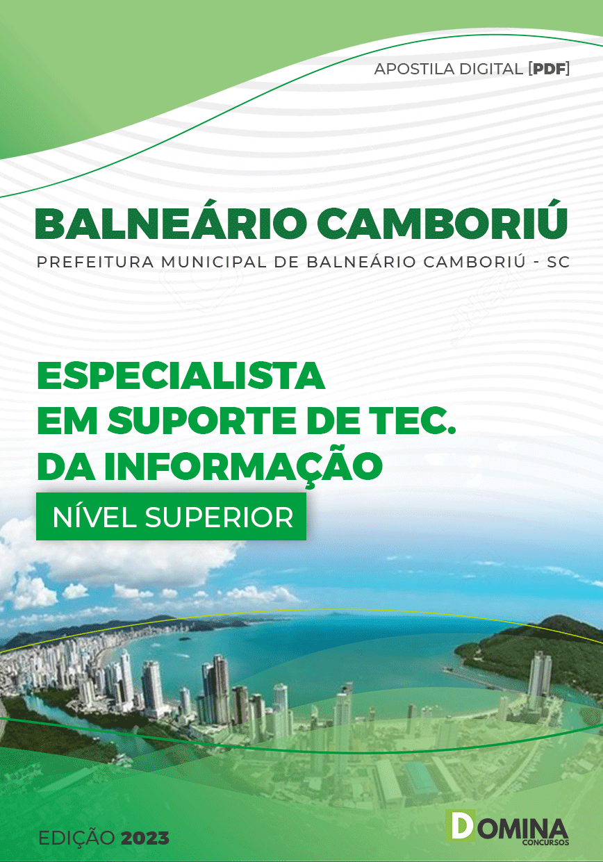 Apostila Pref Balneário Camboriú SC 2023 Especialista Suporte TI