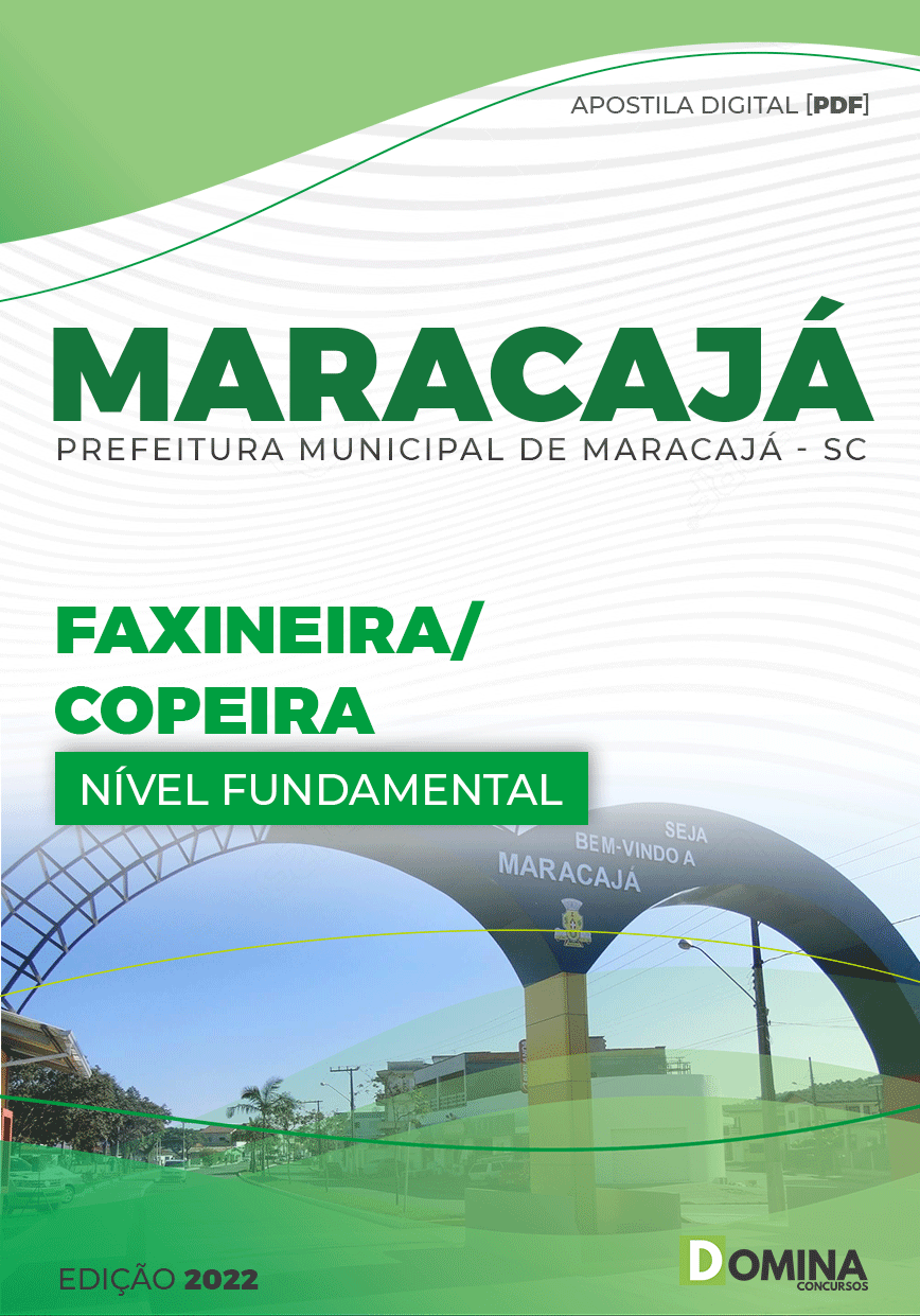 Apostila Digital Pref Maracajá SC 2022 Faxineira Copeira