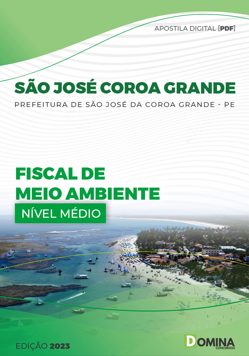 Apostila Pref São José Coroa Grande PE 2023 Fiscal Meio Ambiente