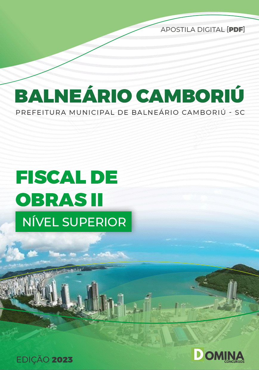 Apostila Pref Balneário Camboriú SC 2023 Fiscal Obras II