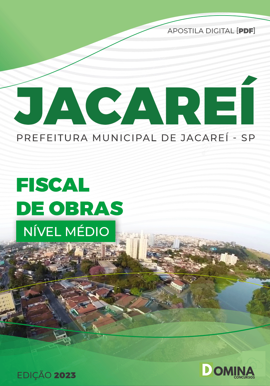 Apostila Concurso Pref Jacareí SP 2023 Fiscal Obras