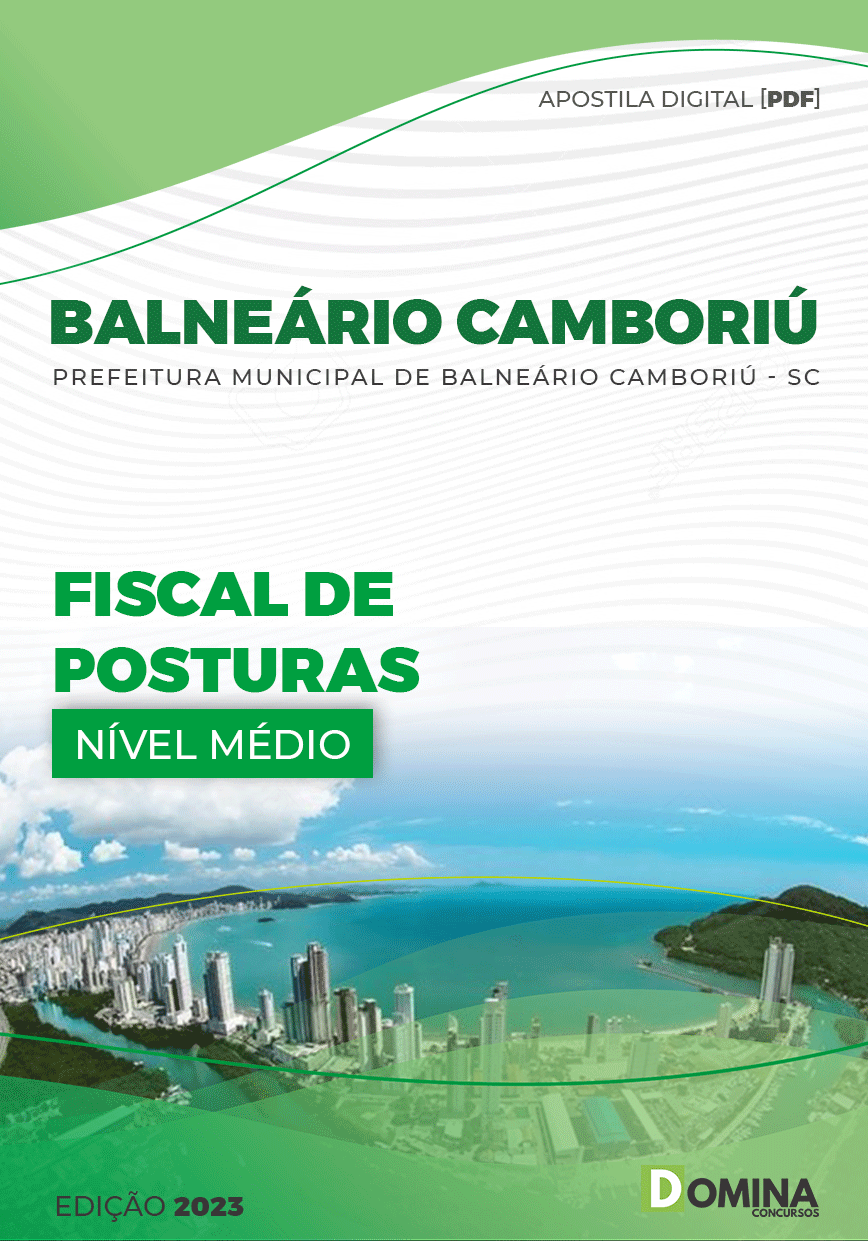 Apostila Pref Balneário Camboriú SC 2023 Fiscal Posturas