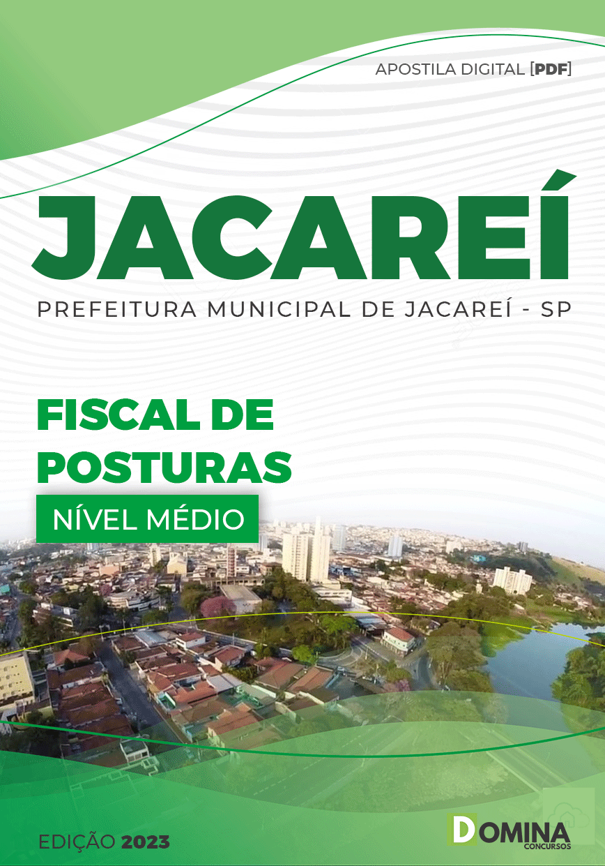 Apostila Concurso Pref Jacareí SP 2023 Fiscal Posturas