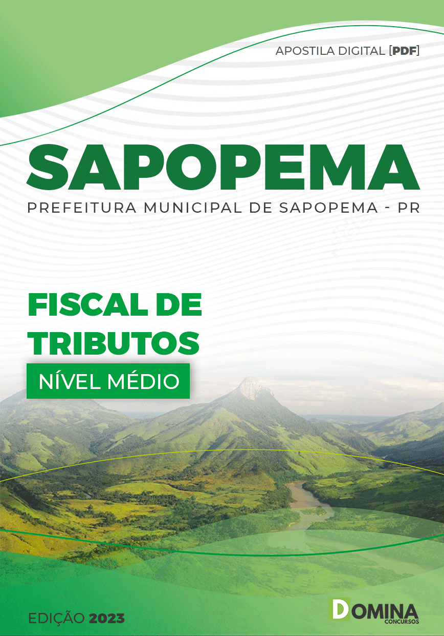Apostila Digital Pref Sapopema PR 2023 Fiscal Tributos