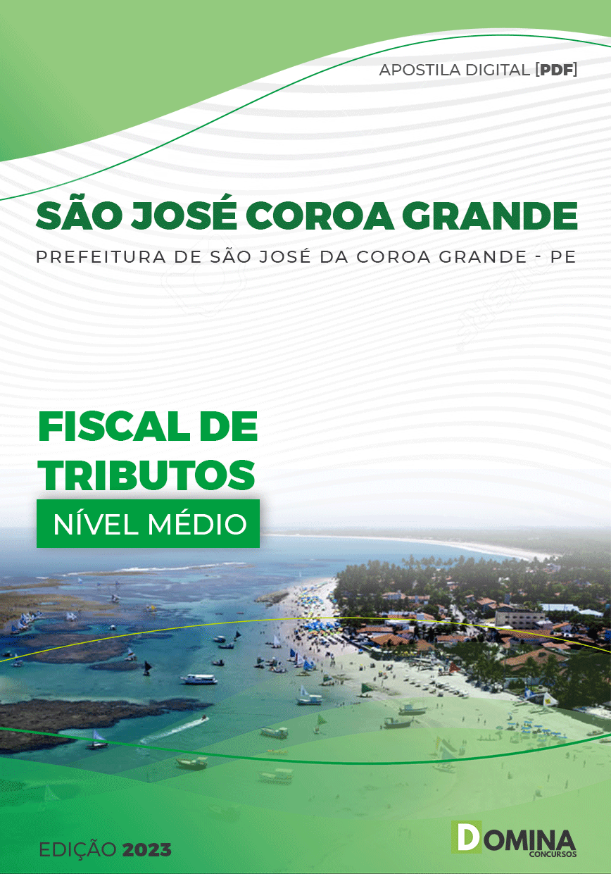 Apostila Pref São José Coroa Grande PE 2023 Fiscal Tributos