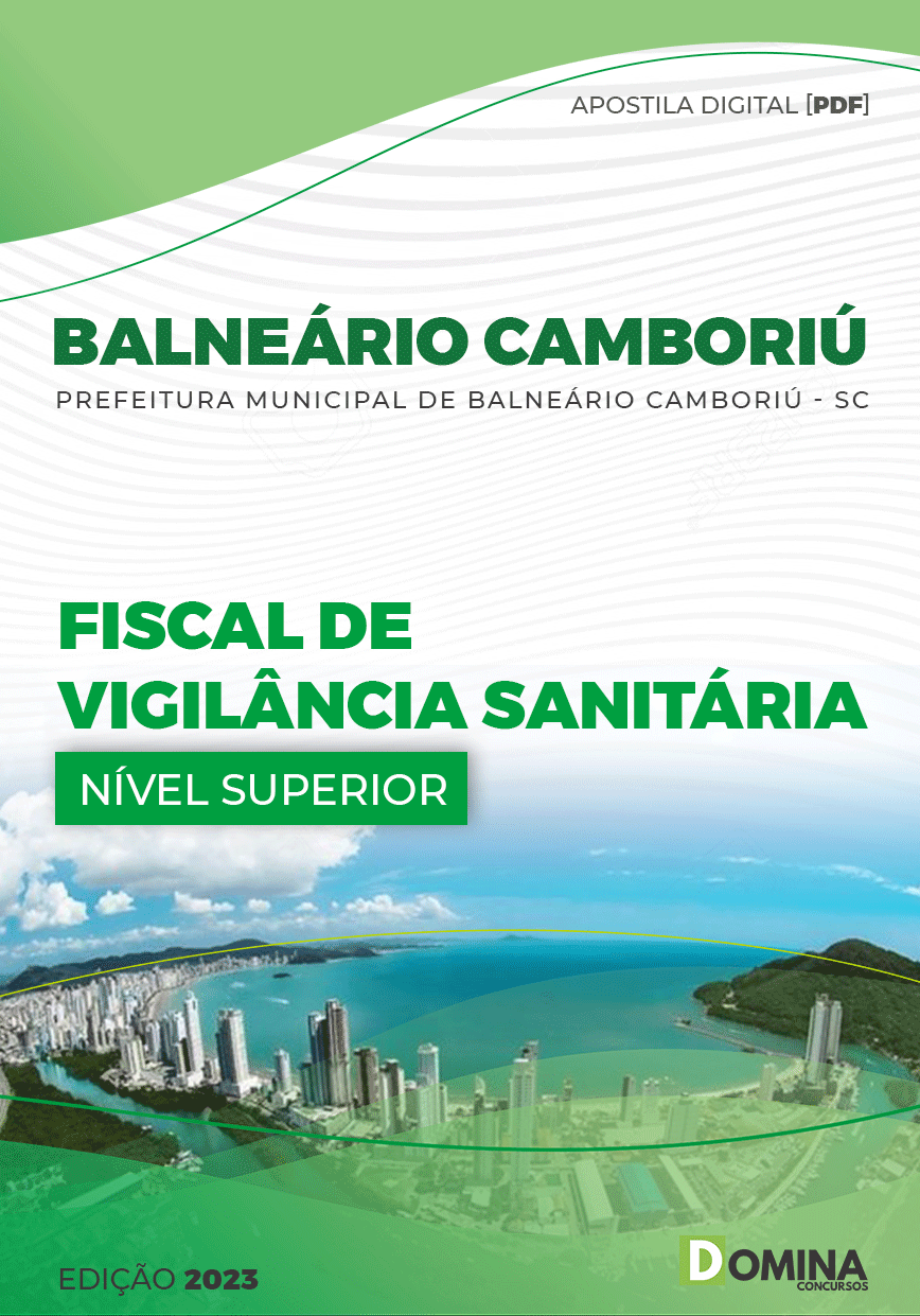 Apostila Pref Balneário Camboriú SC 2023 Fiscal Vigilância Sanitária