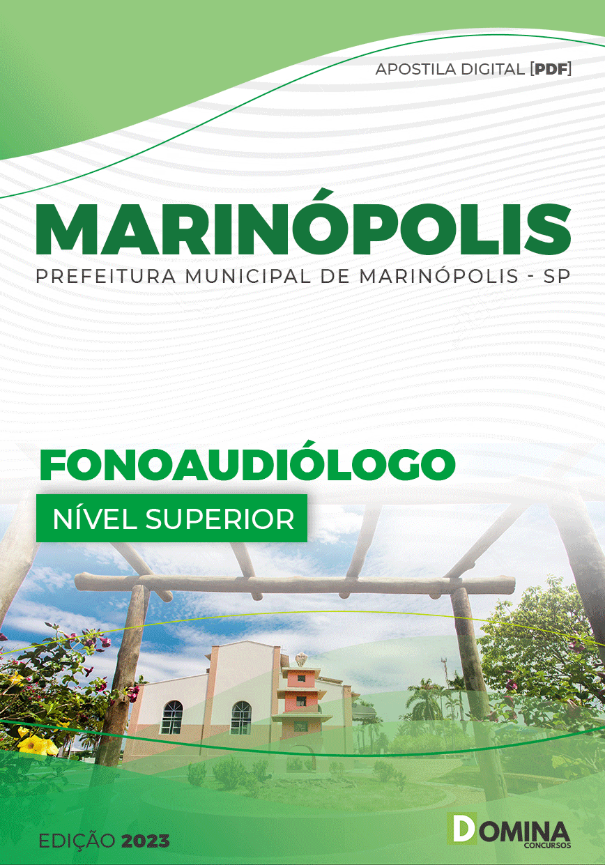 Apostila Digital Pref Marinópolis SP 2023 Fonoaudiólogo