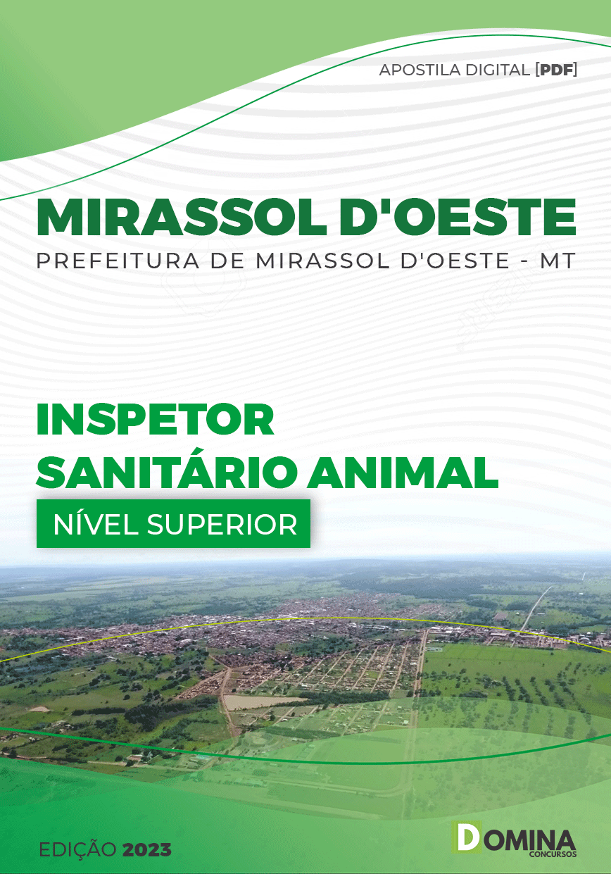 Apostila Pref Mirassol D’oeste MT 2023 Inspetor Sanitário Animal