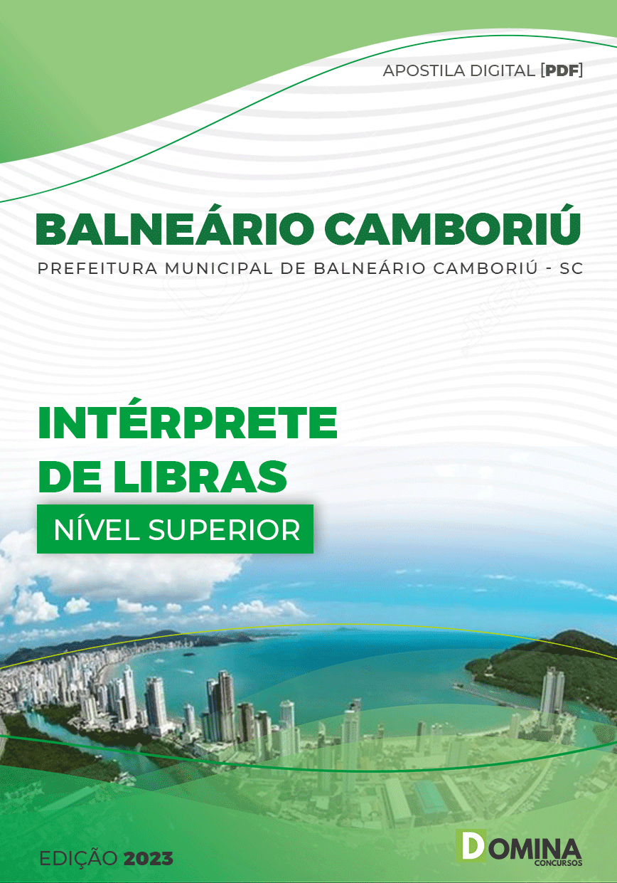 Apostila Pref Balneário Camboriú SC 2023 Intérprete Libras