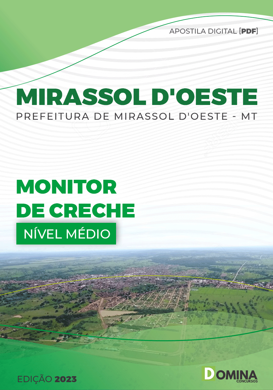 Apostila Pref Mirassol D’oeste MT 2023 Monitor Creche