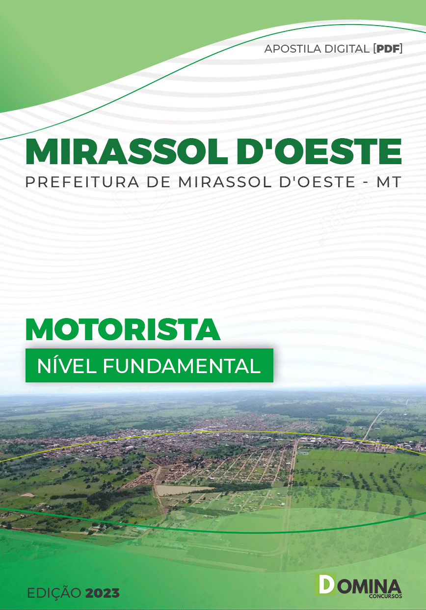 Apostila Digital Pref Mirassol D’oeste MT 2023 Motorista