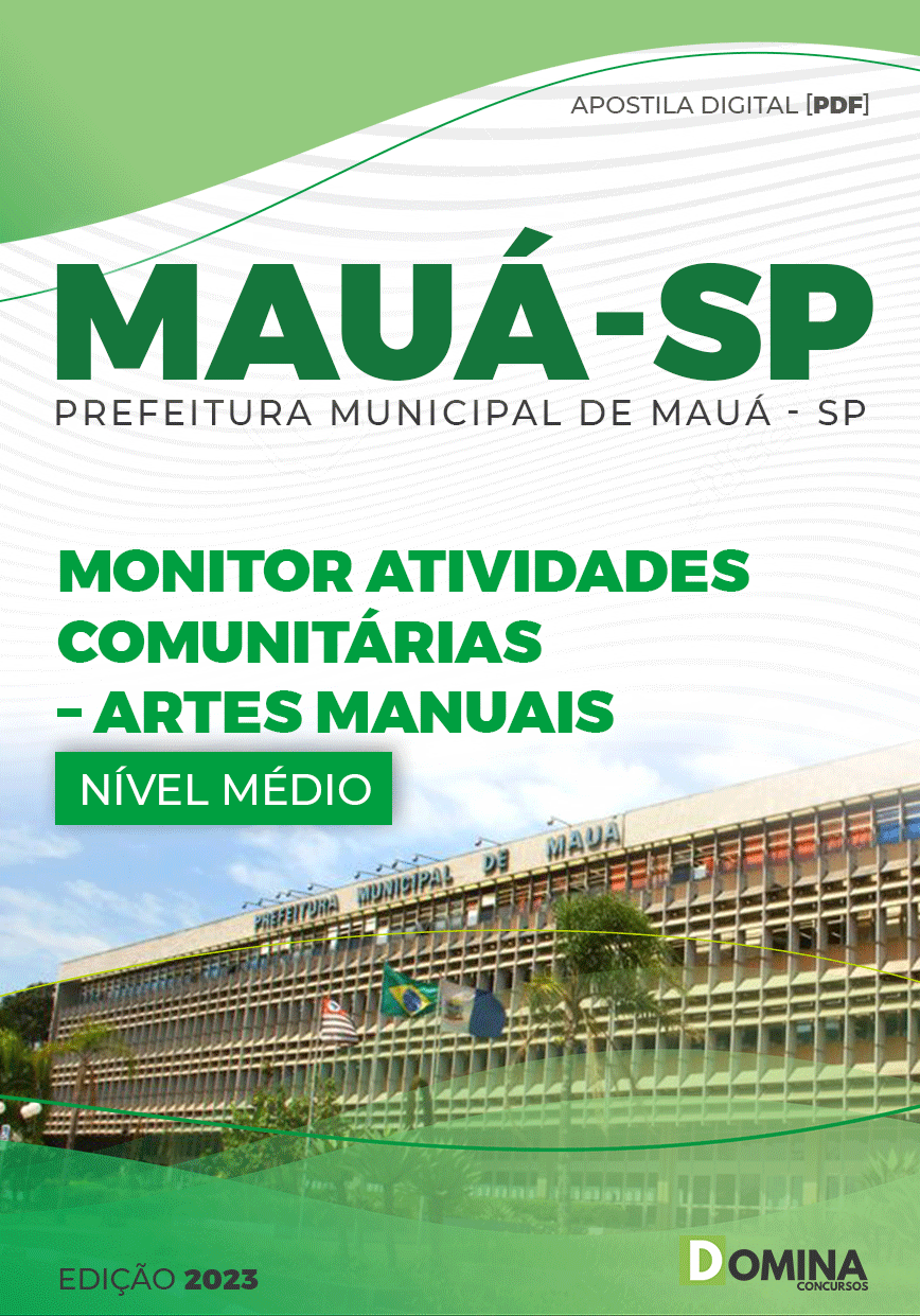 Apostila Pref Mauá SP 2023 Monitor Ativid Comunit Artes Manuais