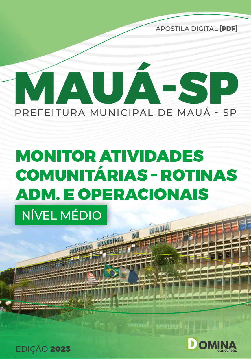 Apostila Pref Mauá SP 2023 Monitor Ativid Comunit Administrativas