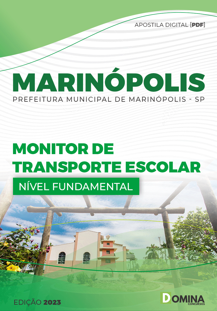 Apostila Pref Marinópolis SP 2023 Monitor Transporte Escolar