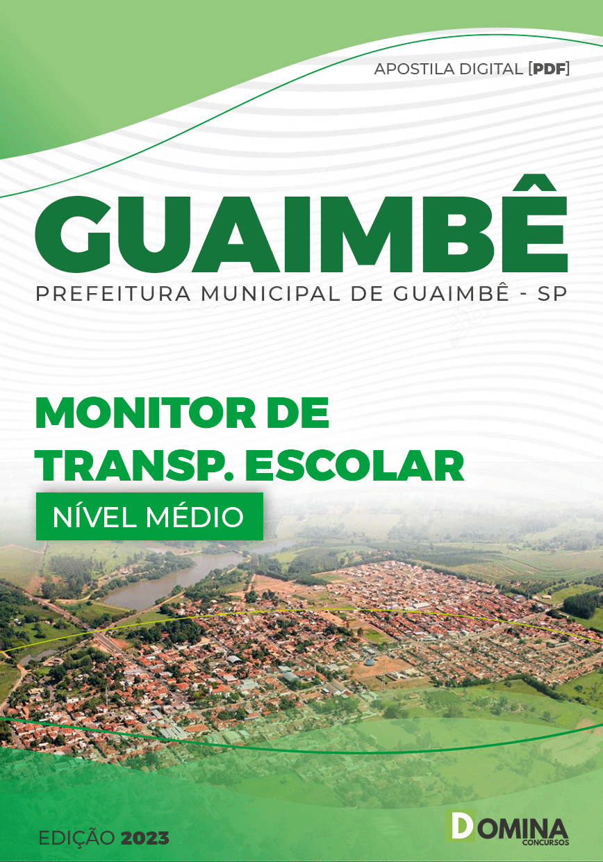 Apostila Pref Guaimbê SP 2023 Monitor Transporte Escolar