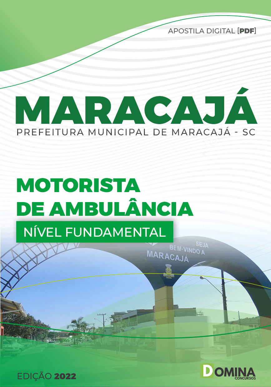 Apostila Pref Maracajá SC 2022 Motorista Ambulância