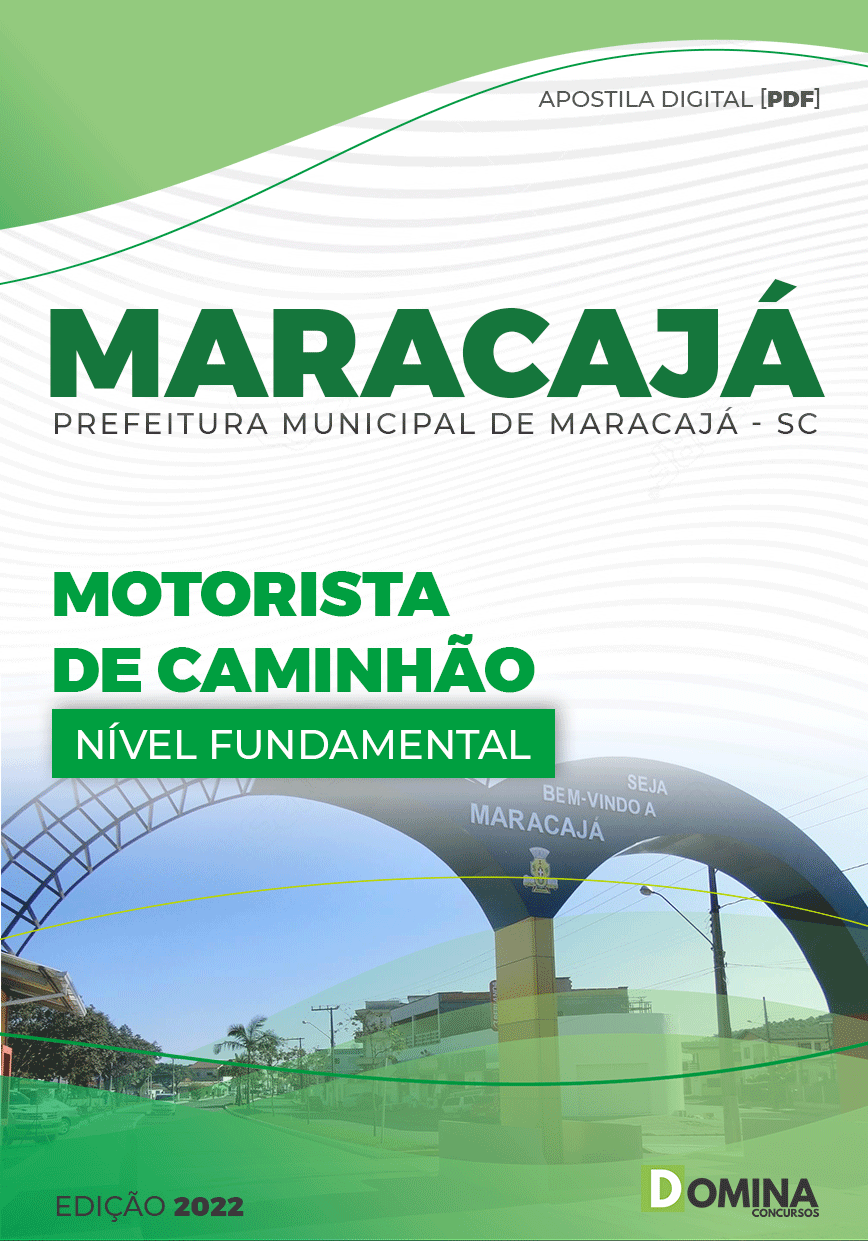 Apostila Digital Pref Maracajá SC 2022 Motorista Caminhão