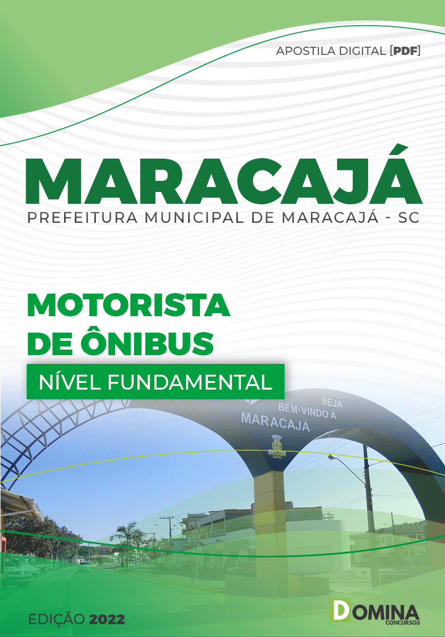 Apostila Digital Pref Maracajá SC 2022 Motorista Ônibus