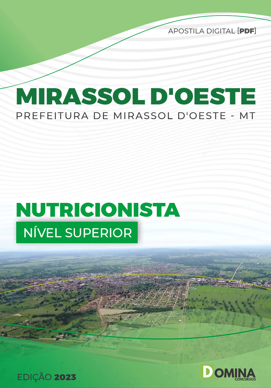 Apostila Pref Mirassol D’oeste MT 2023 Nutricionista
