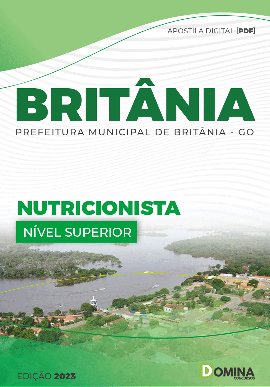 Apostila Digital Pref Britânia GO 2023 Nutricionista