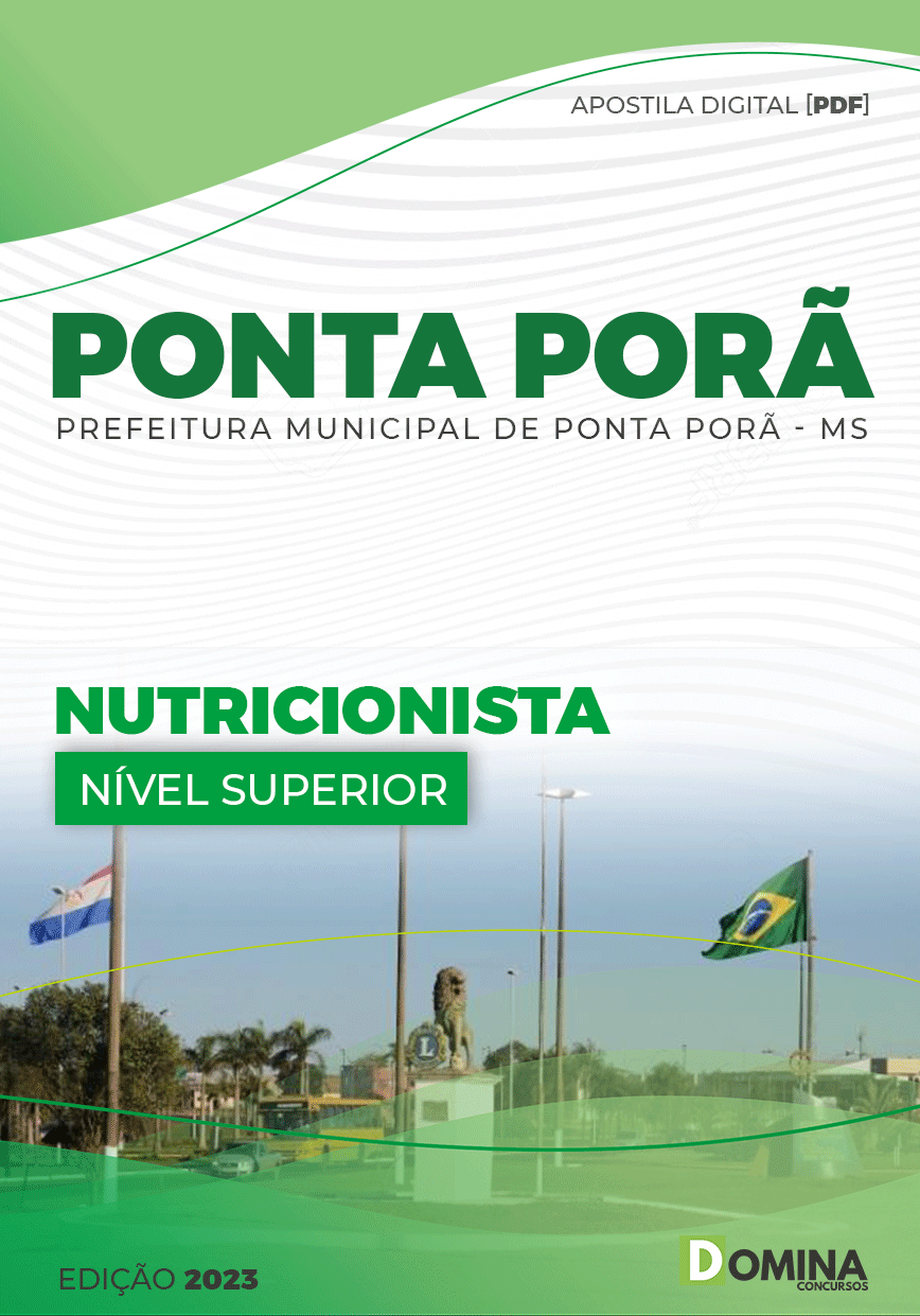 Apostila Digital Pref Ponta Porã MG 2023 Nutricionista