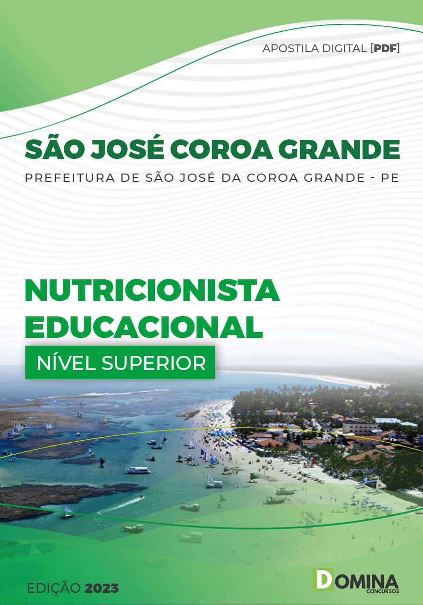 Apostila Pref São José Coroa Grande PE 2023 Nutricionista Educacional