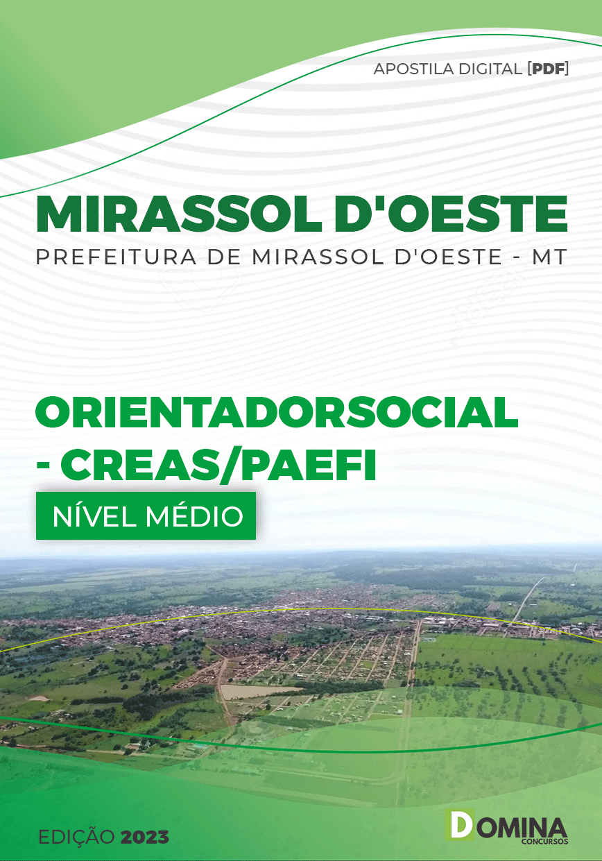 Apostila Pref Mirassol D’oeste MT 2023 Auxiliar Administrativo CREAS