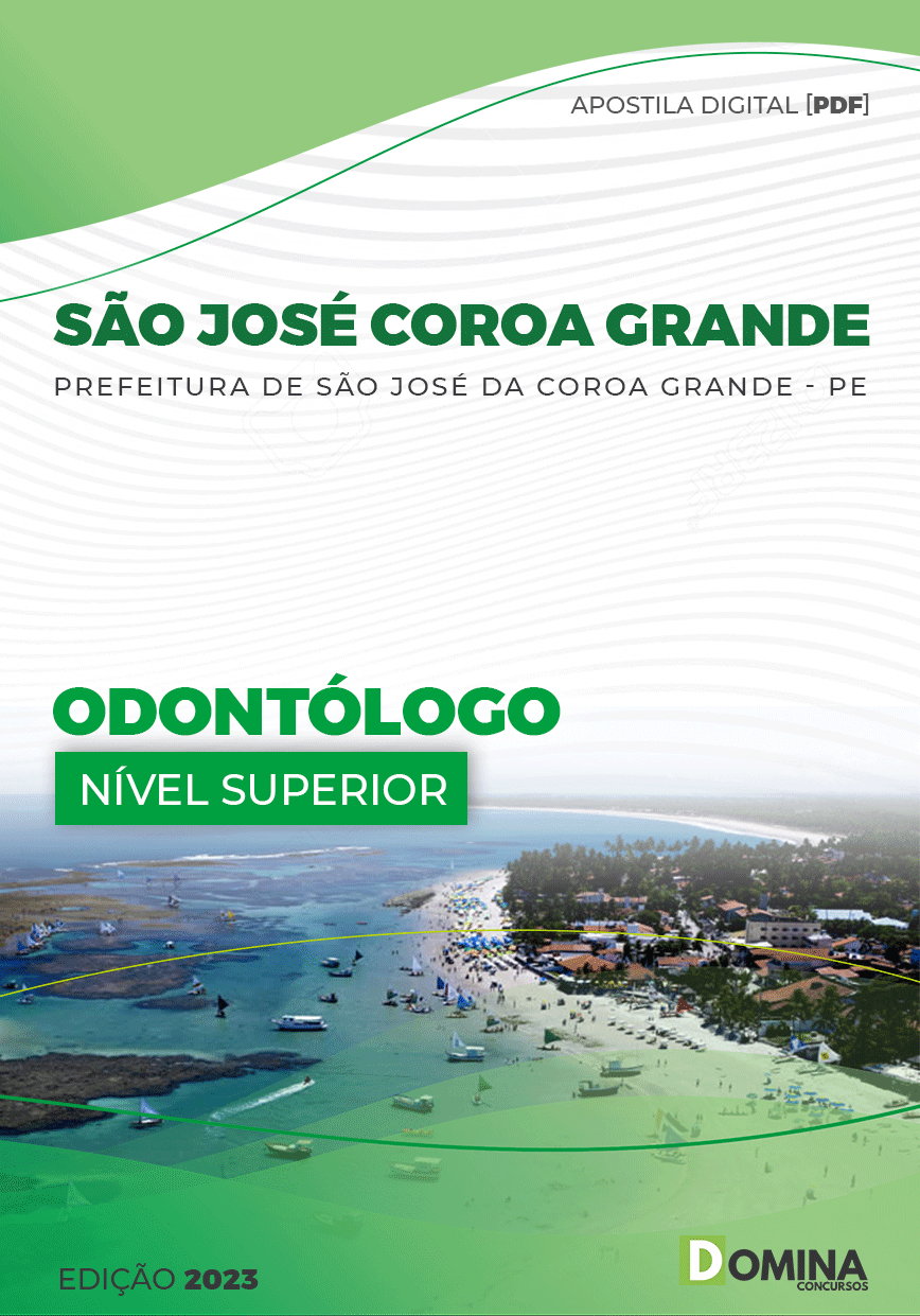 Apostila Pref São José Coroa Grande PE 2023 Odontólogo