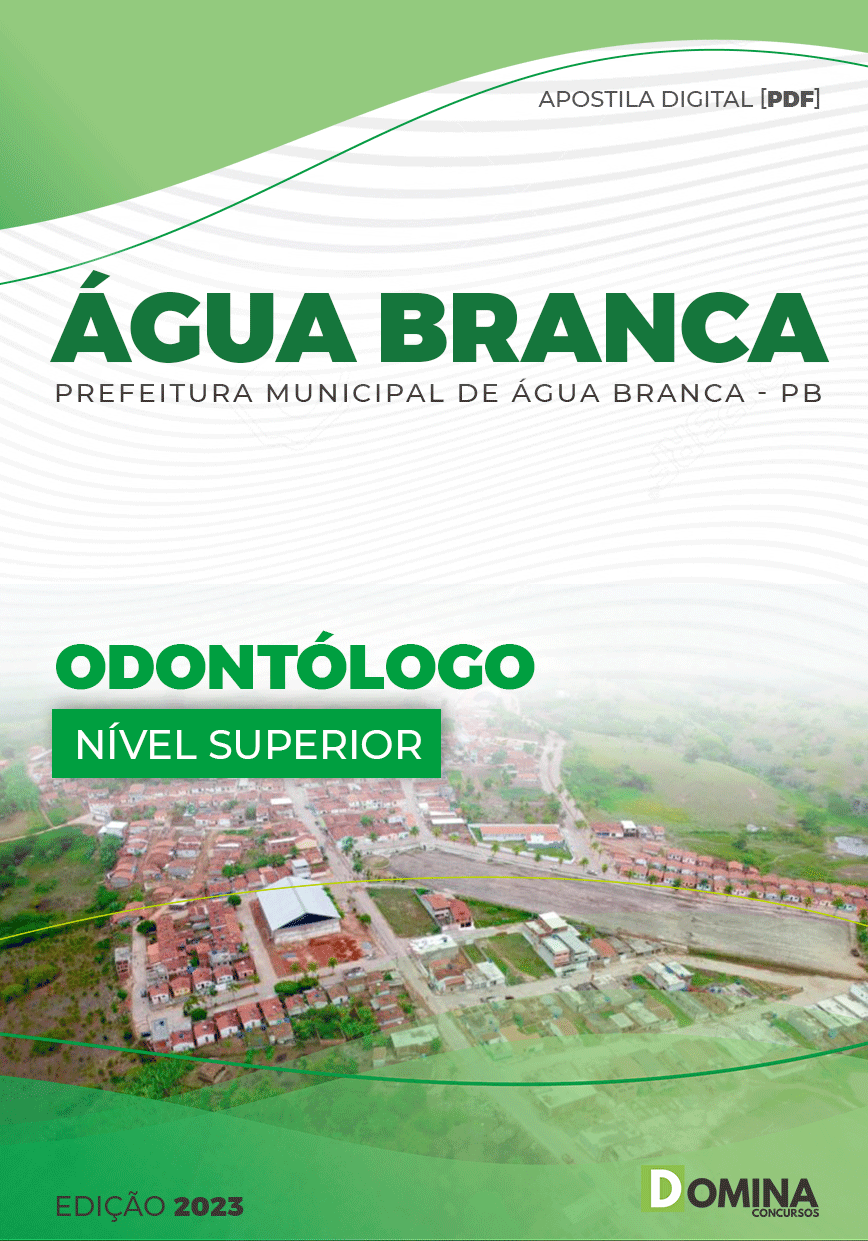 Apostila Digital Pref Água Branca PE 2023 Odontólogo