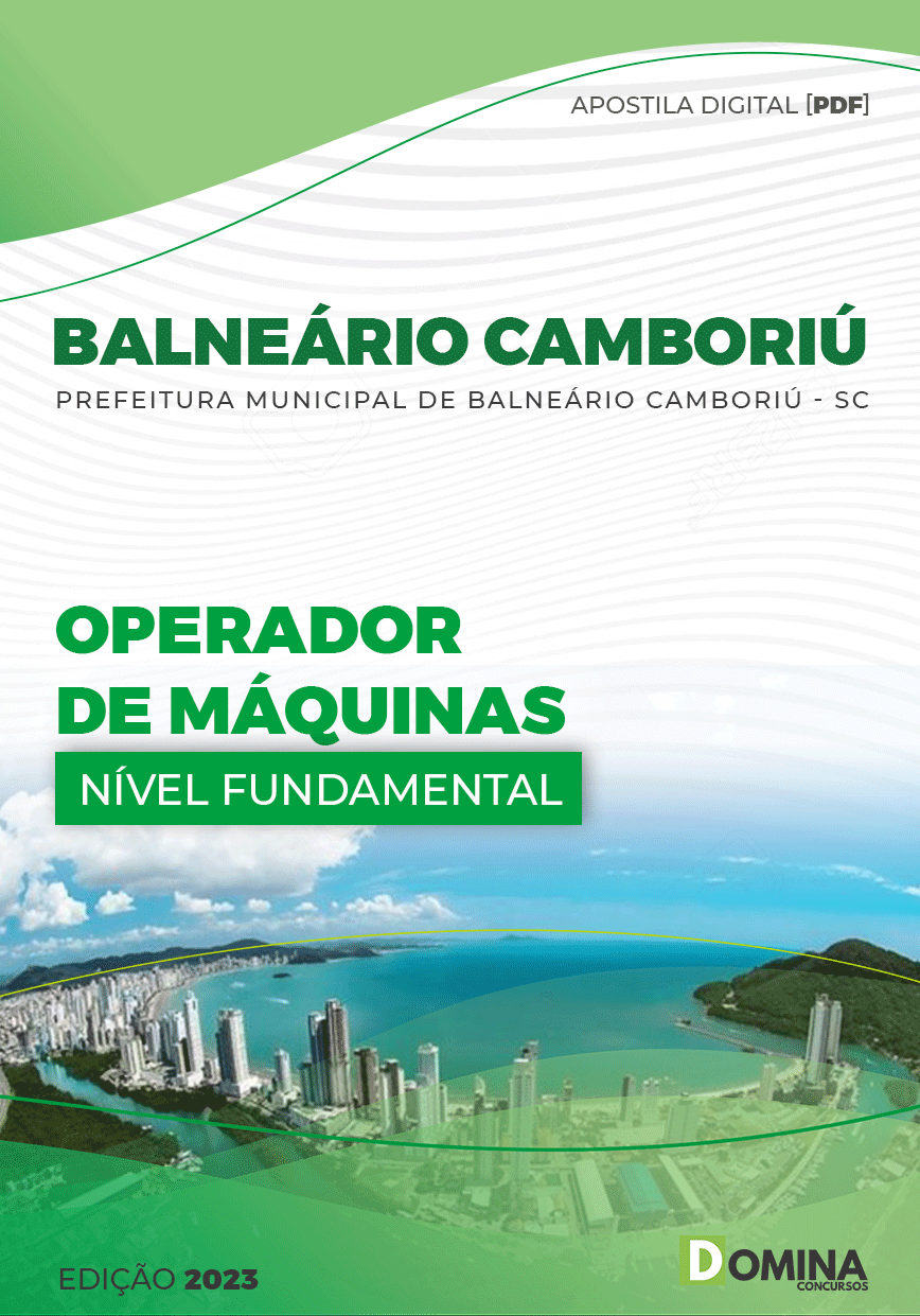 Apostila Pref Balneário Camboriú SC 2023 Operador Máquinas