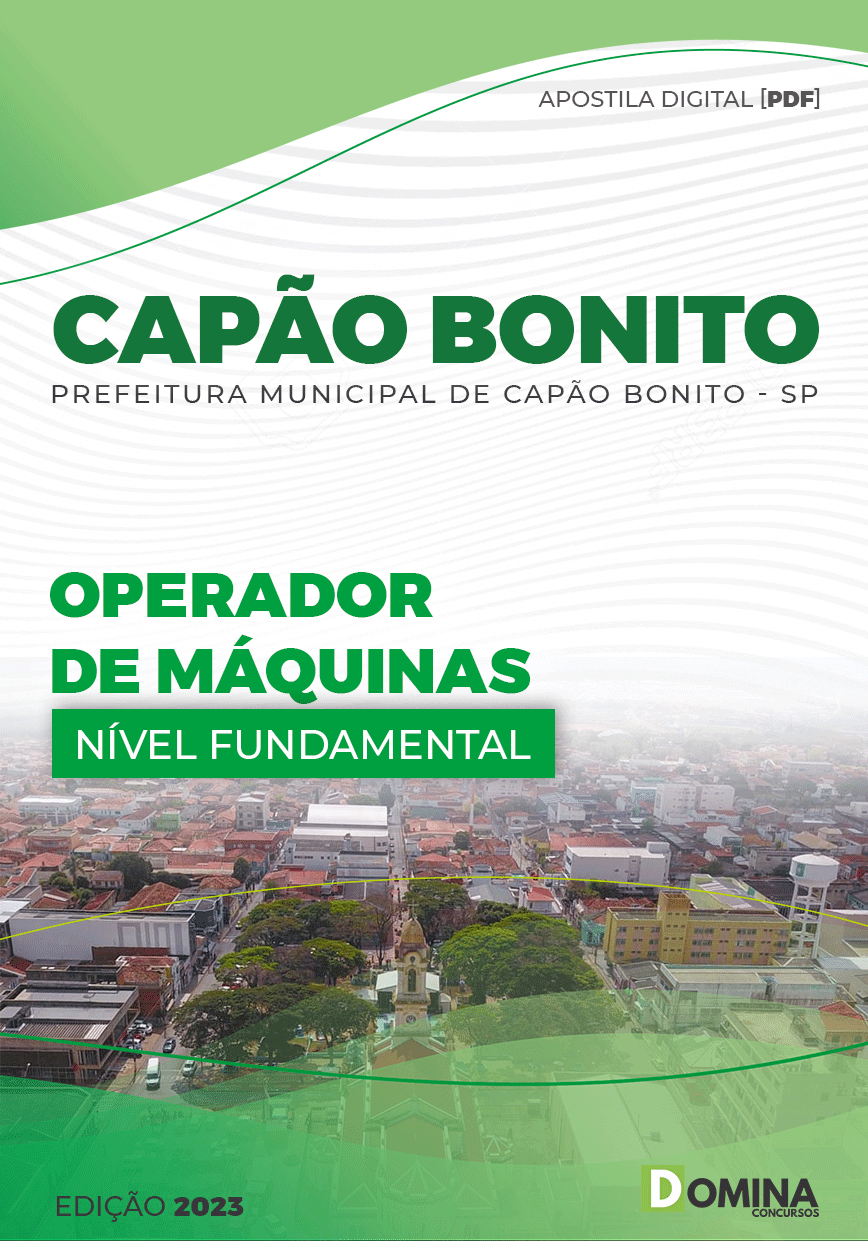 Apostila Pref Capão Bonito SP 2023 Operador Máquinas