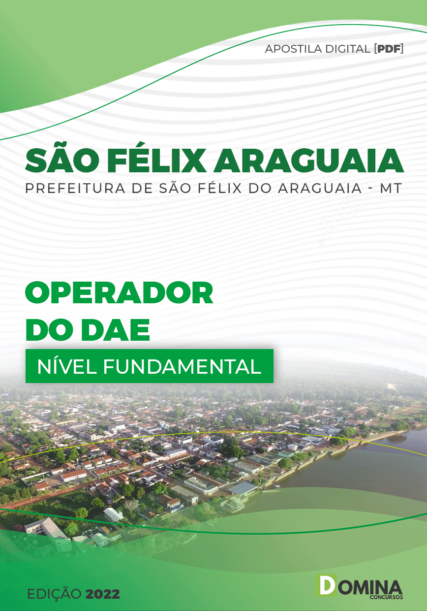 Apostila Pref São Félix Araguaia MT 2022 Operador DAE