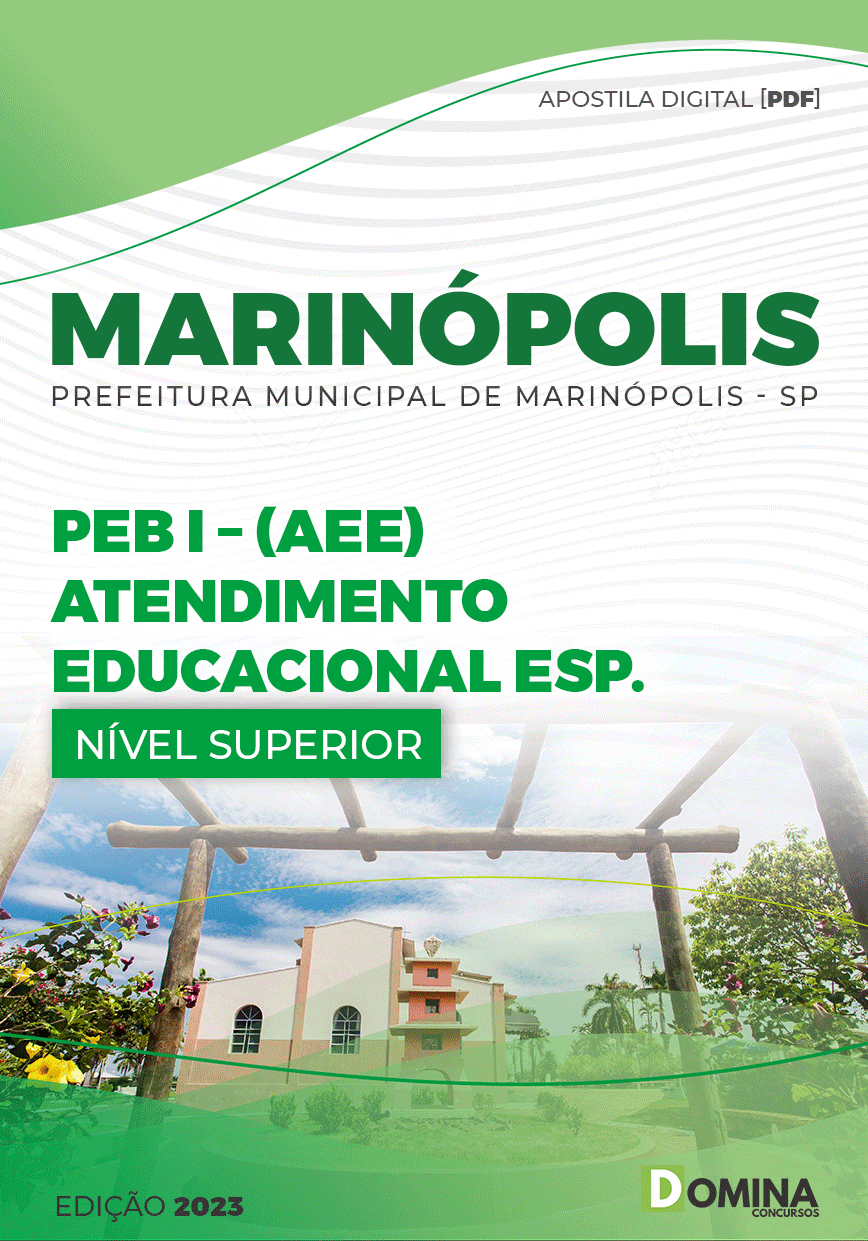 Apostila Pref Marinópolis SP 2023 PEB I Atend Educ Especializado