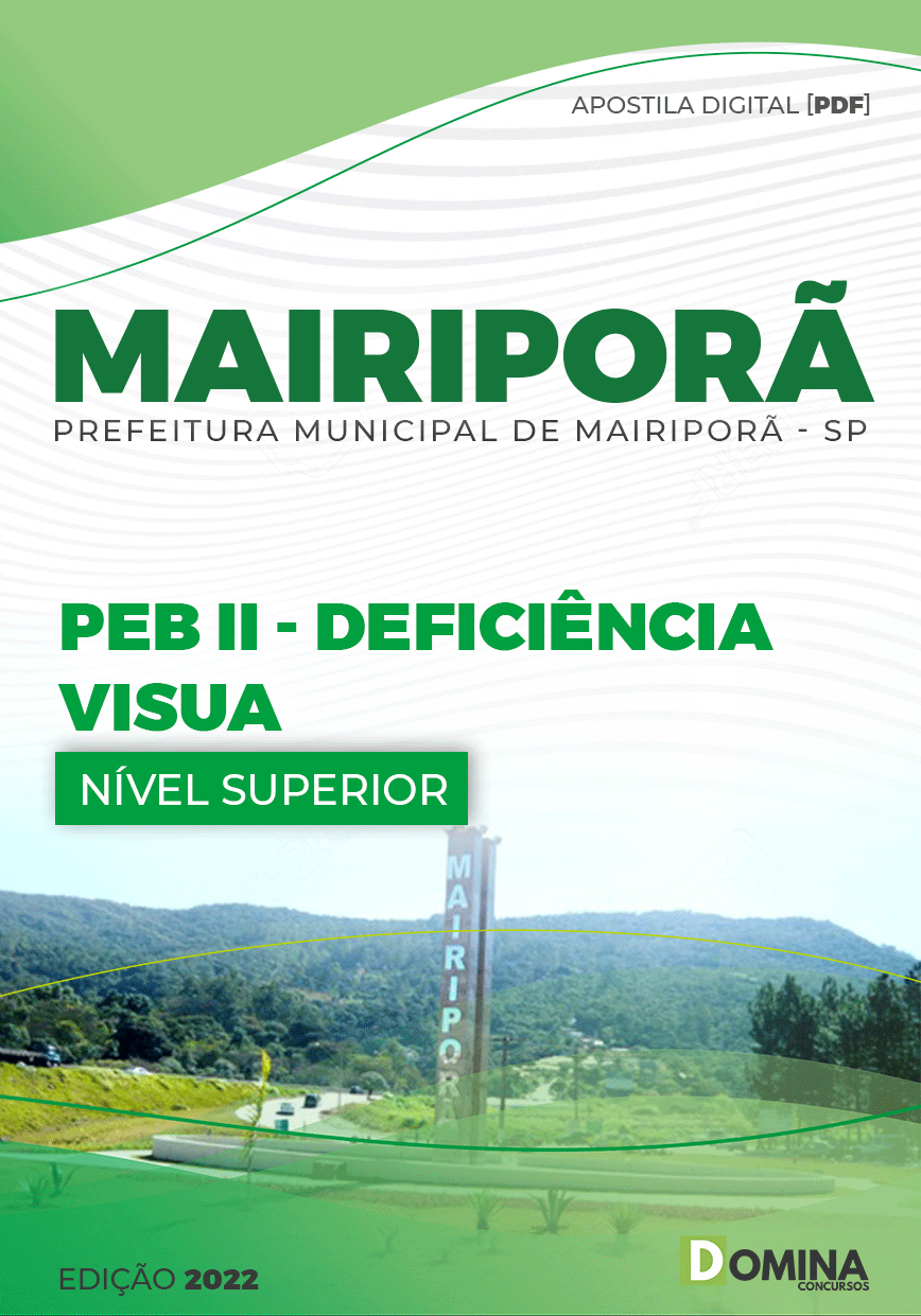 Apostila Pref Mairiporã SP 2022 PEP II Deficiências Visual