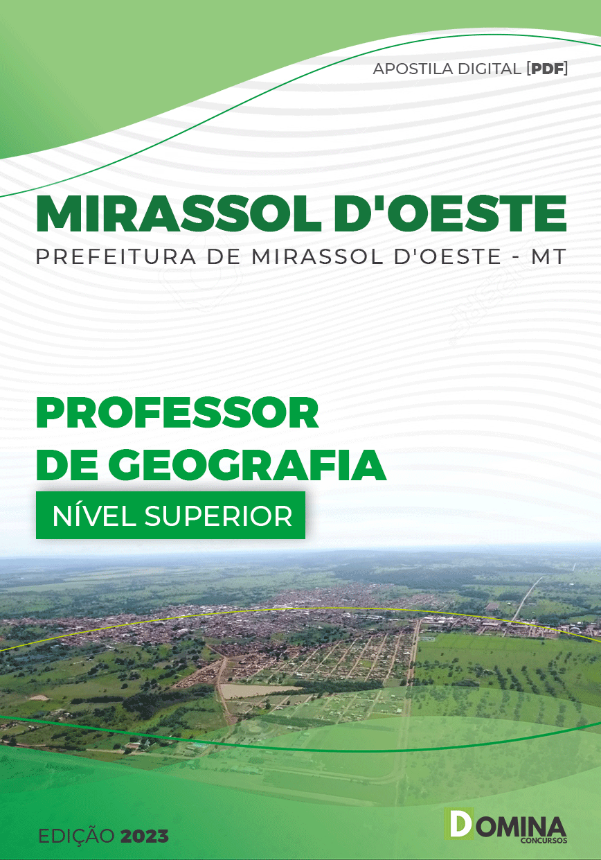 Apostila Pref Mirassol D’oeste MT 2023 Professor Geografia