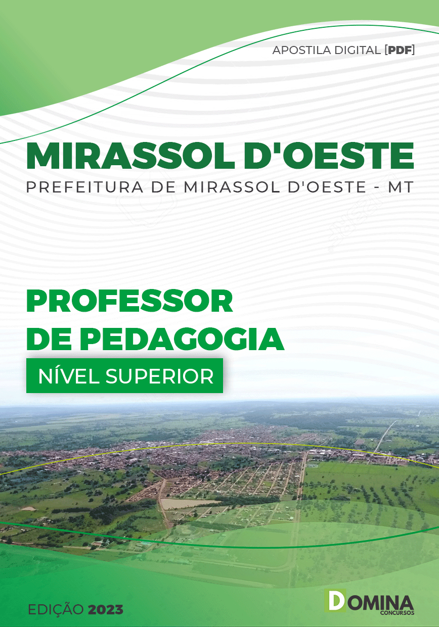 Apostila Pref Mirassol D’oeste MT 2023 Professor Pedagogia