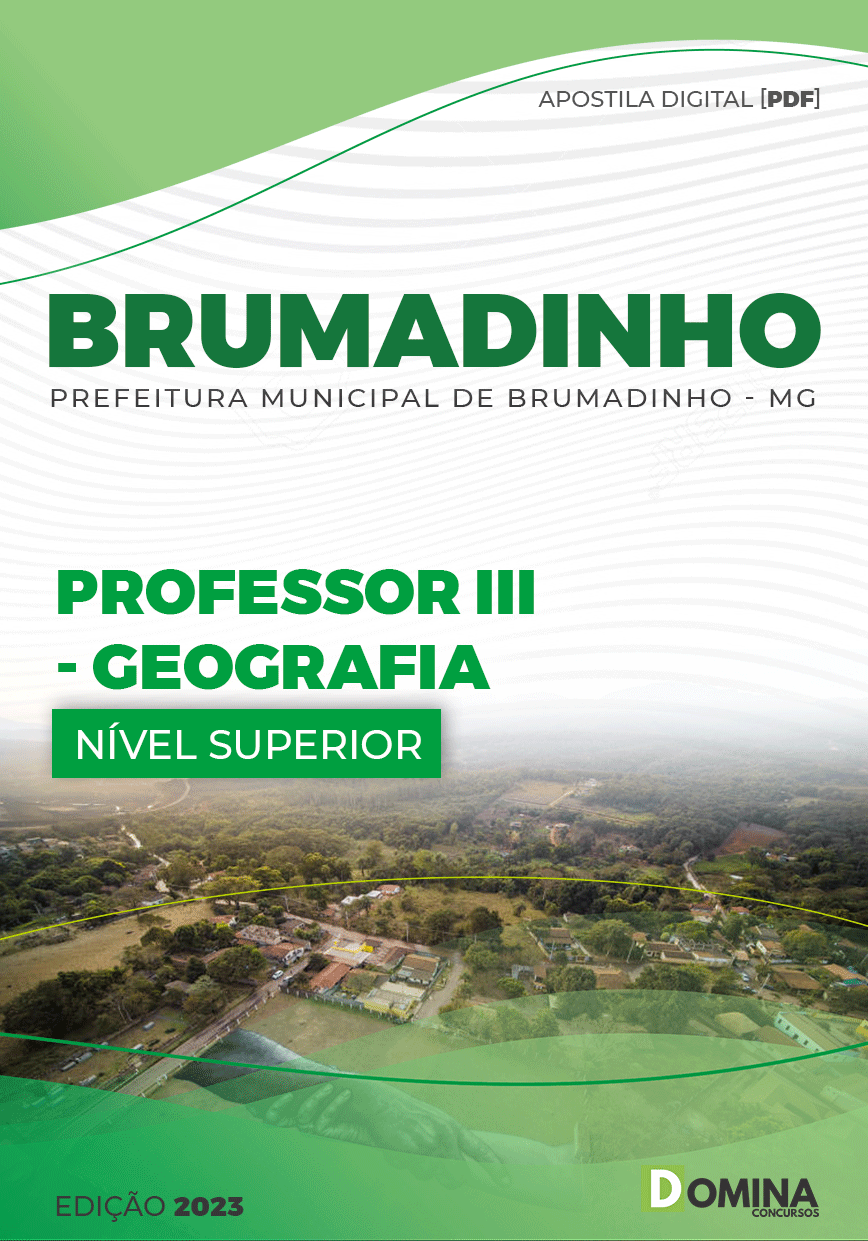 Apostila Pref Brumadinho MG 2023 Professor III Geografia