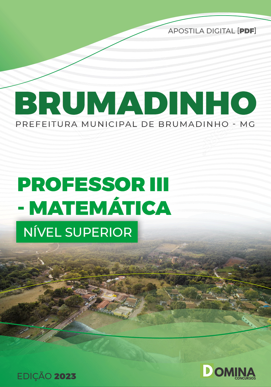 Apostila Pref Brumadinho MG 2023 Professor III Matemática