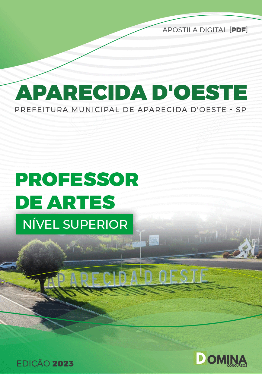 Apostila Pref Aparecida D’Oeste SP 2023 Professor Artes