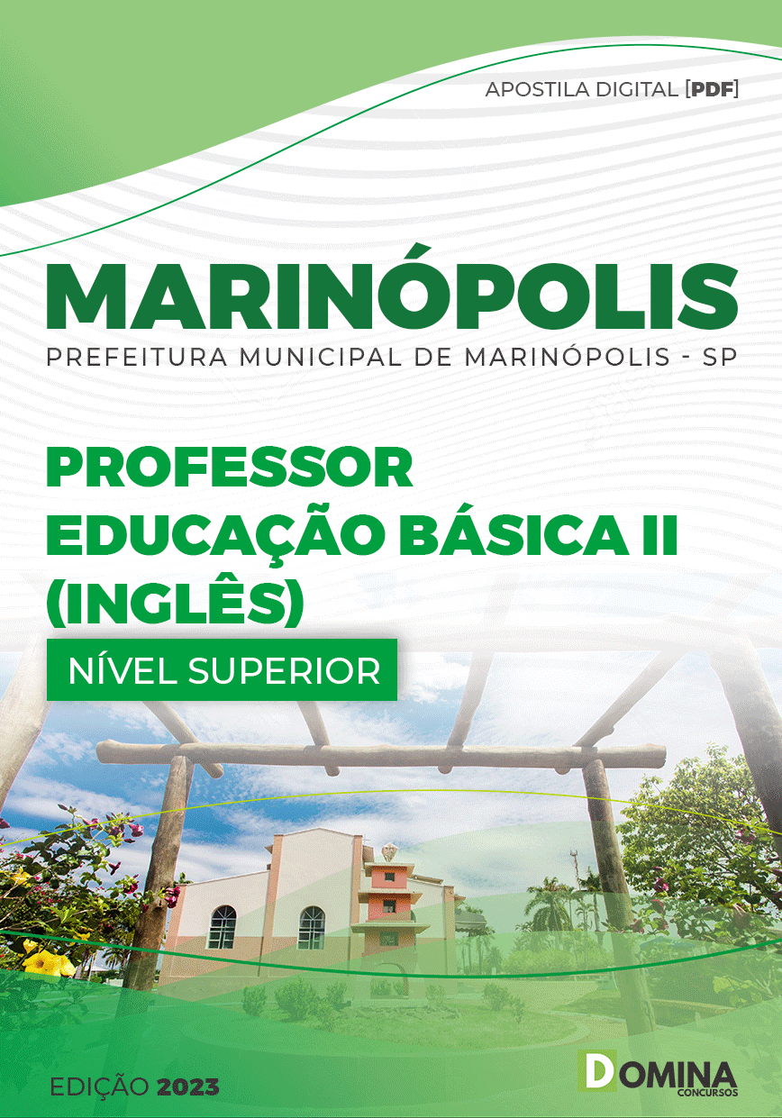 Apostila Pref Marinópolis SP 2023 Professor Educação Básica II Inglês