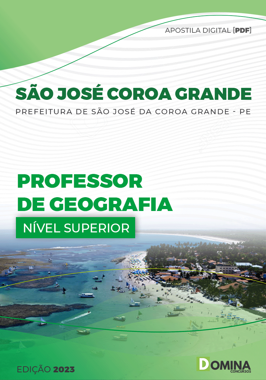 Apostila Pref São José Coroa Grande PE 2023 Professor Geografia