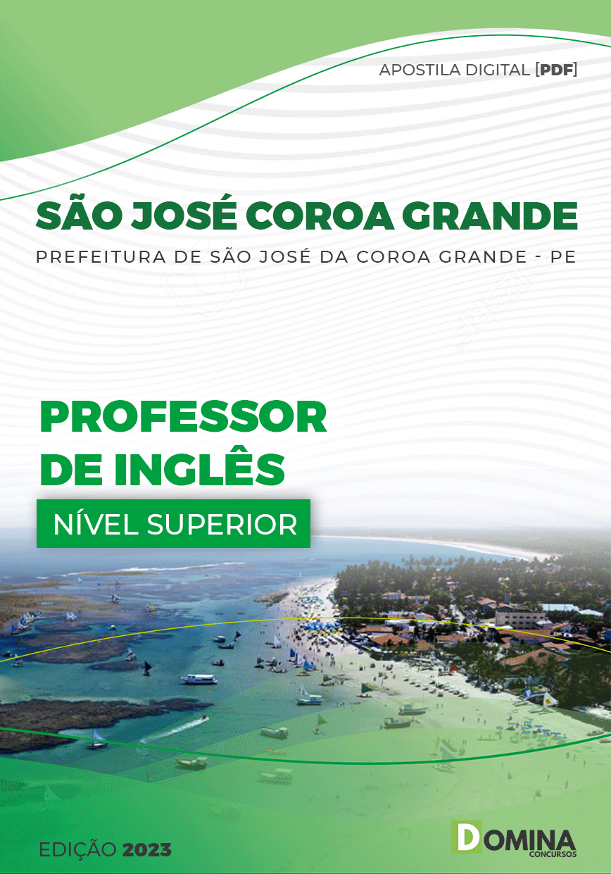 Apostila Pref São José Coroa Grande PE 2023 Professor Inglês