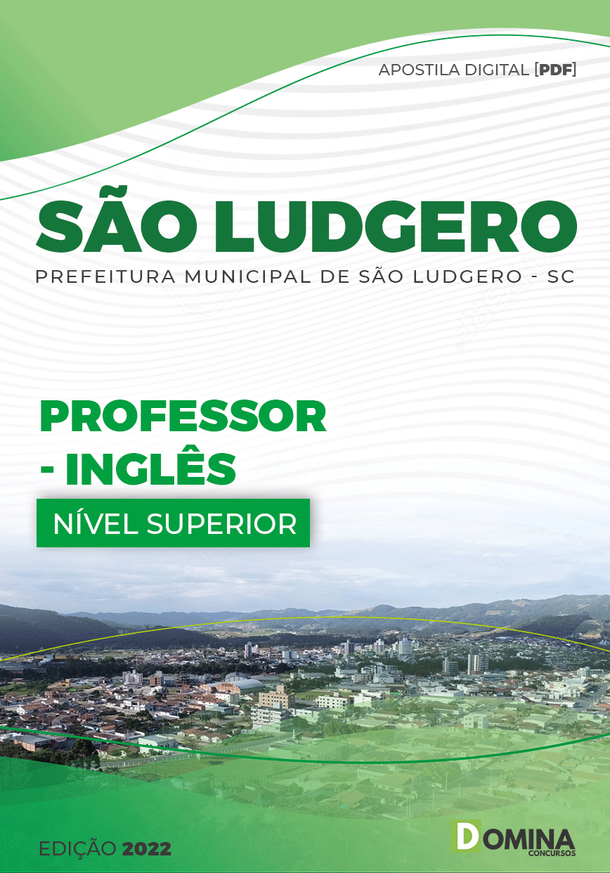 Apostila Digital Pref São Ludgero SC 2022 Professor Inglês
