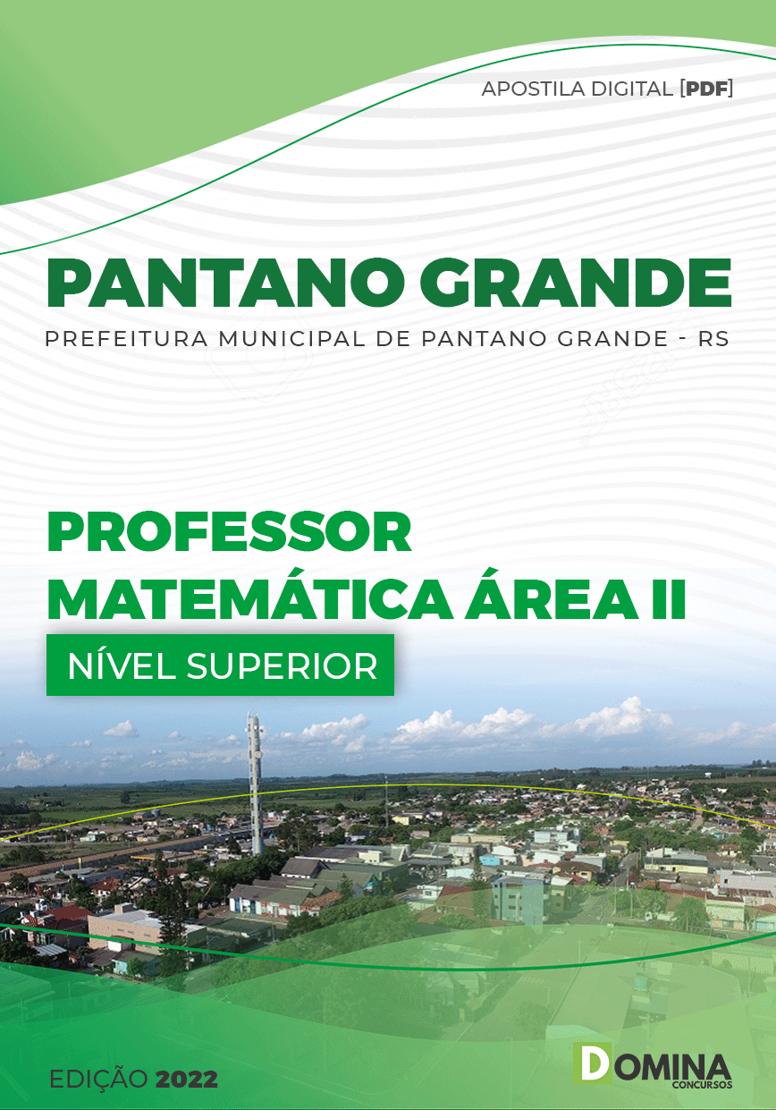 Apostila Pref Pantano Grande RS 2023 Professor Matemática Área II