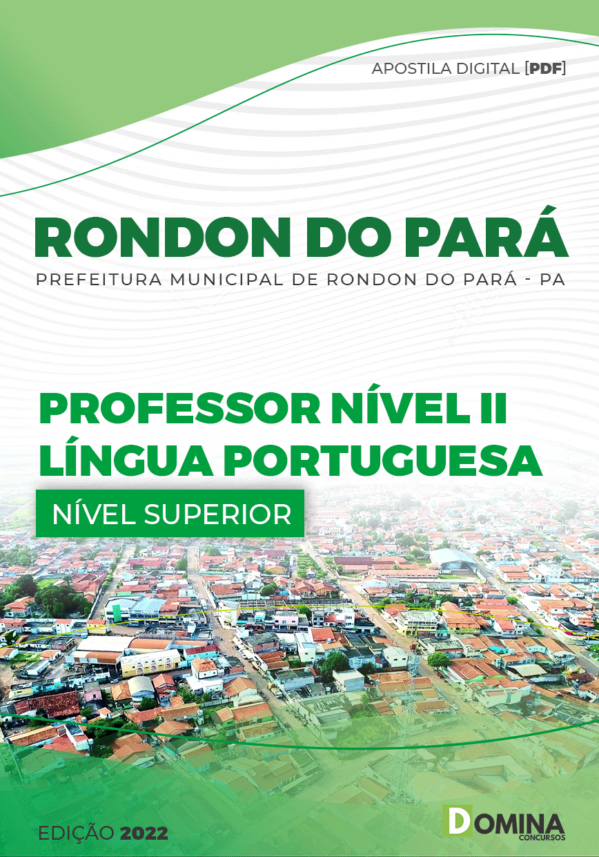 Apostila Pref Rondon do Pará PA 2022 Prof Nível II Língua Portuguesa