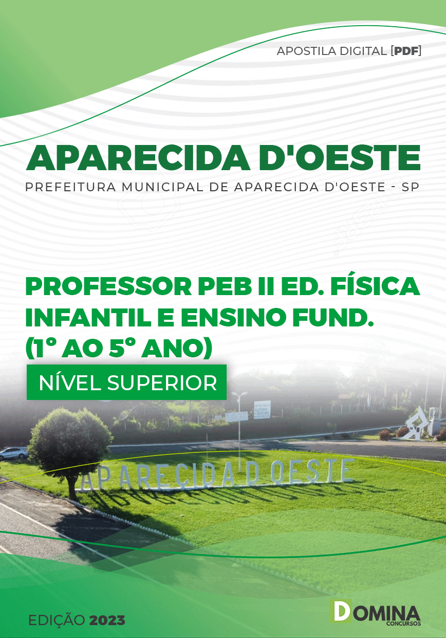 Apostila Pref Aparecida D’Oeste SP 2023 Professor Educação Física