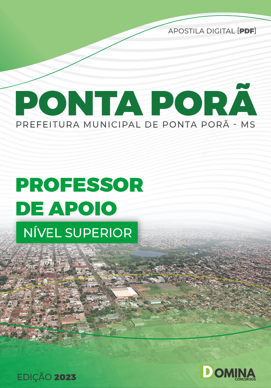 Apostila Pref Ponta Porã MG 2023 Professor Apoio