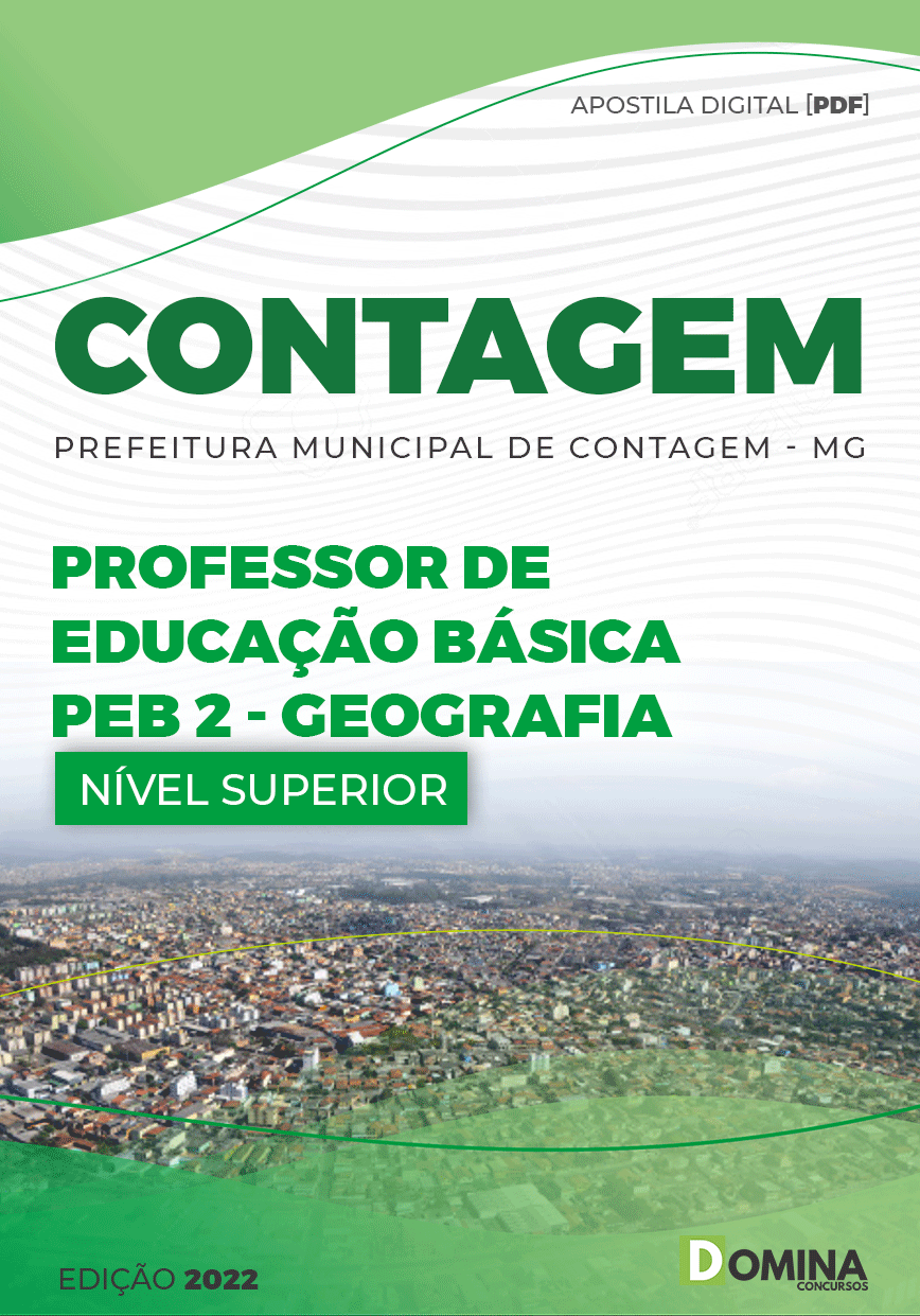 Apostila Pref Contagem MG 2022 Prof Educ Básica PEB II Geografia