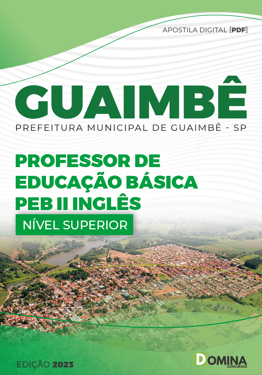 Apostila Pref Guaimbê SP 2023 Professor Educação Básica II Inglês