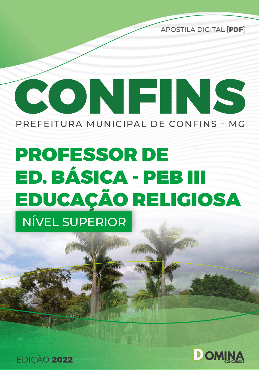 Apostila Pref Confins MG 2022 Professor Ed Básica III Educação Religiosa